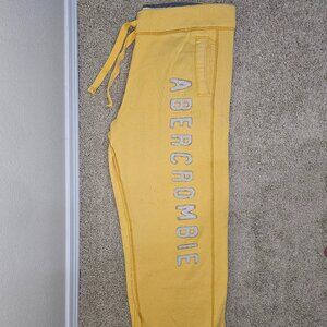 Abercrombie & Fitch sweatpants Mens L - Yellow